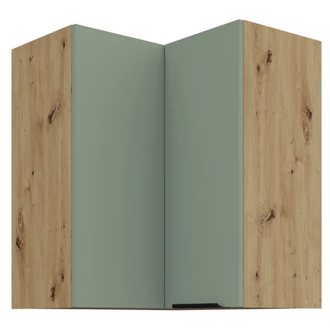 Felső sarokszekrény, aquamarine/artisan tölgy, ARSANY 60x60 GN-72 2F