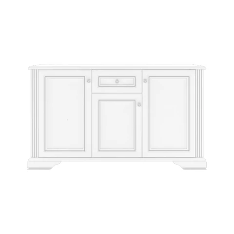 WHITE 009 komód 3D1S havas kőris/ezüst fenyő