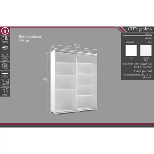 City 160 cm nyomtatott grafika