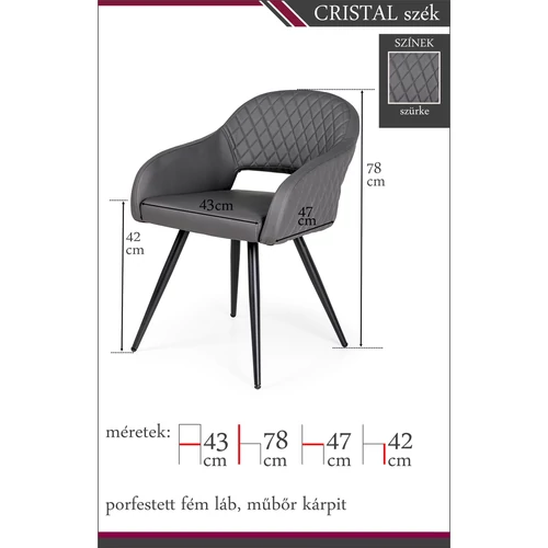 Cristal szék elegáns dizájn