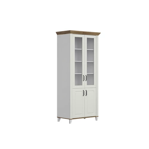 Kandy vitrin Reg2D2W alpesi fehér/sötét tölgy