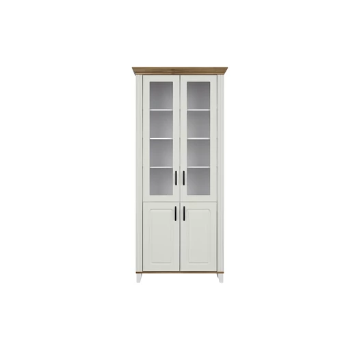 Kandy vitrin Reg2D2W alpesi fehér/sötét tölgy