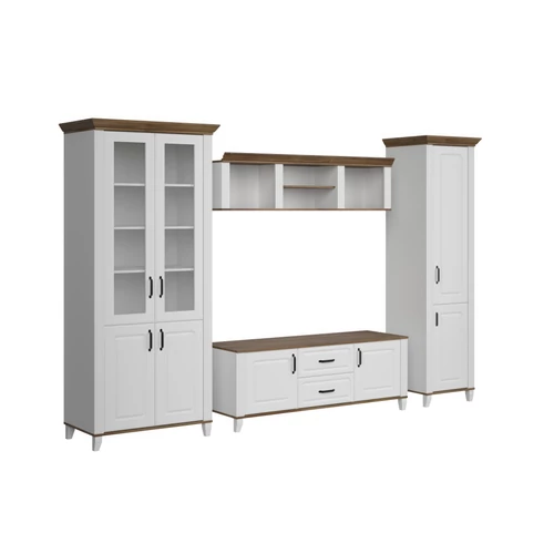 Kandy vitrin Reg2D2W alpesi fehér/sötét tölgy