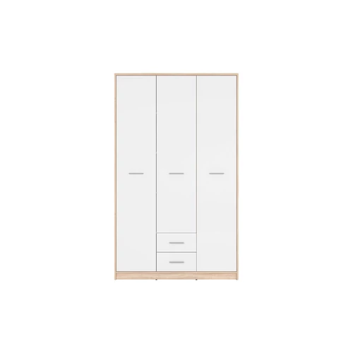 Elegáns sonoma/fehér színű gardróbszekrény a Nepo kínálatában.  Napo SZF3D2S N gardróbszekrény  modern design