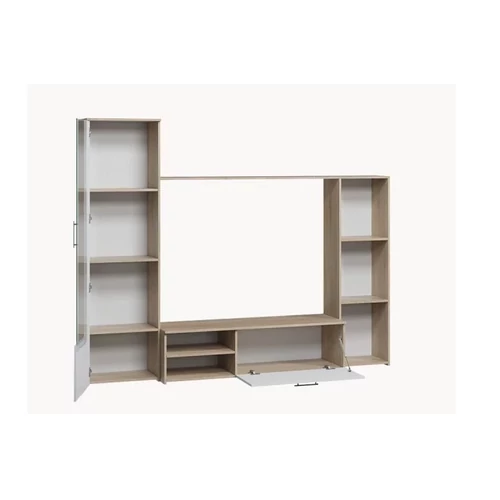 Elegáns megoldás a tárolásra Sonoma-fehér nappali szekrénysor  modern design