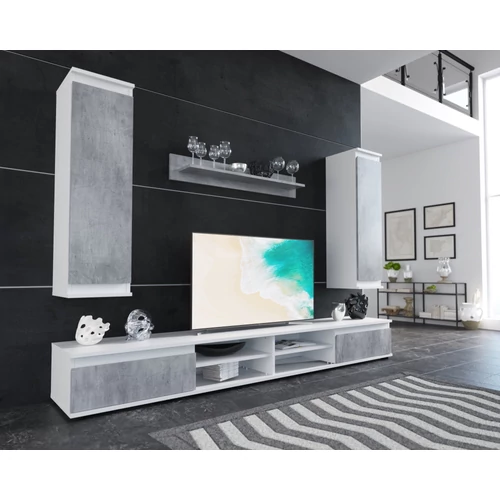 Lusia nappalisor 220 cm fehér-beton