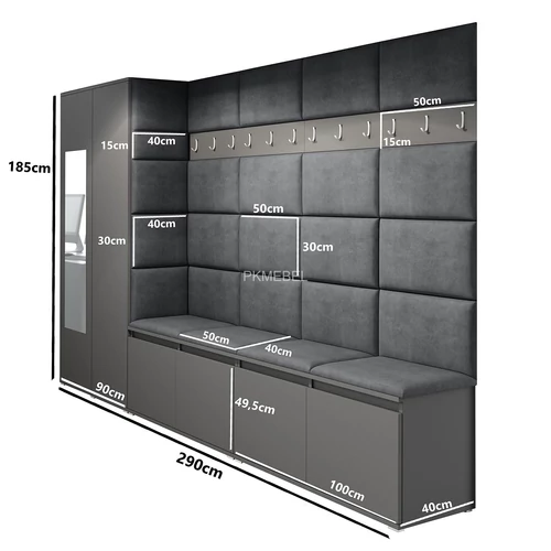 Modern design fehér-szürke színben