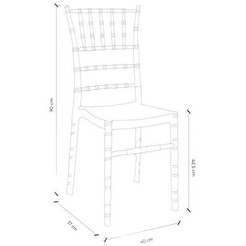 Chiavari szék Tiffany stílusban