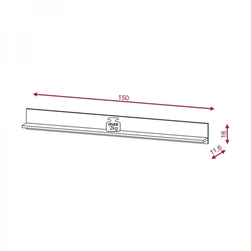 Elegáns polc  modern design. DIAMOND DI06 POLC bézs színe