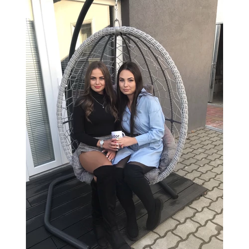 Thalia kerti függőfotel szürke-lila színben