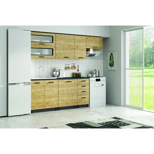 Modern konyha  elegáns design.  Taxó konyhaszekrény 240 cm