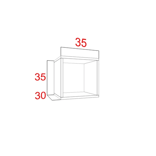 IZUMI 10 BL fekete nyitott fali polc