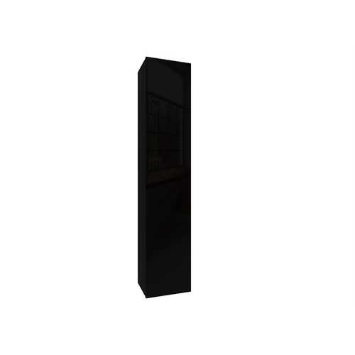 IZUMI 24 BL magasfényű fekete/fekete fali polcos szekrény 175 cm