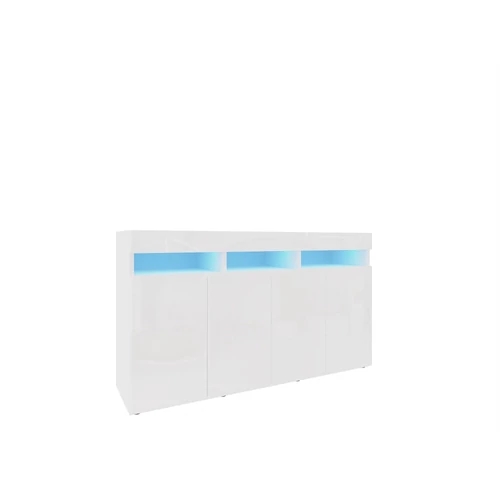 IZUMI magasfényű fehér/ fehér komód, 140 WH