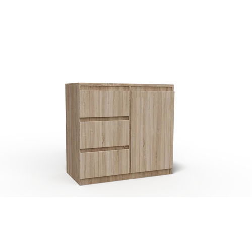 Elegáns 1 ajtós  3 fiókos design