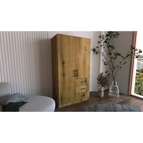Pino III. akasztós, polcos, fiókos gardróbszekrény 96 cm artisan színben