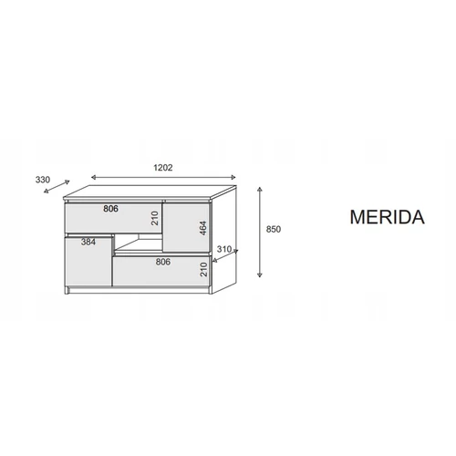 Merida fehér komód