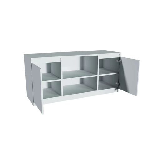 Modern design  2 polc  fehér színben.