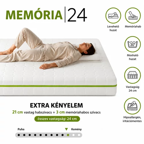 Conforto Memory 24 hipoallergén 160x200 cm memóriahabos matrac – 24 cm