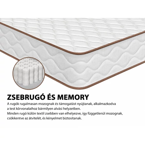 Conforto Pocket Memory táskarugós 160x200 cm memóriahabos matrac – 28 cm