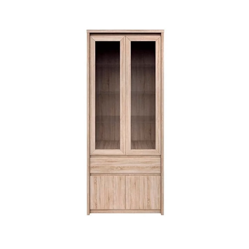 Vitrines szekrény DTD laminált Tölgy sonoma NORTY TYP 3