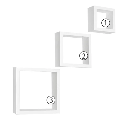 Polcok 3 db fehér KVADRO New DR-WS-6103
