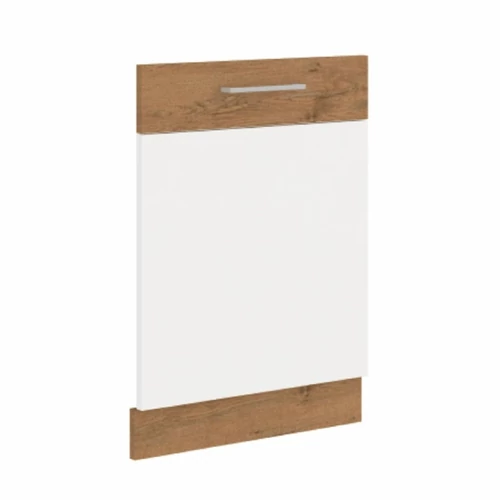 Ajtó beépített mosogatógépre  lancelot tölgy  fehér extra magas fényű HG VEGA ZM 713x596