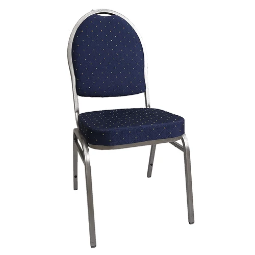 Szék rakásolható kék anyag szürke váz JEFF 3 NEW