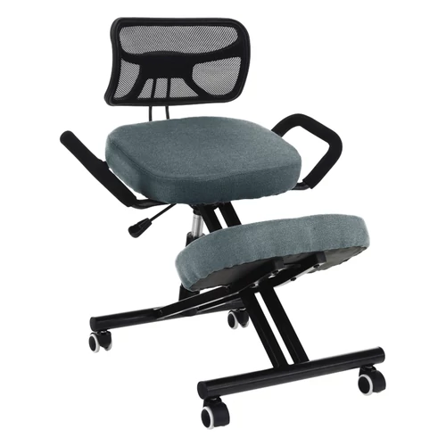 Ergonomikus térdeplőszék szürke fekete RUFUS