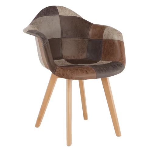 Dizájnos fotel patchwork bükk TERST