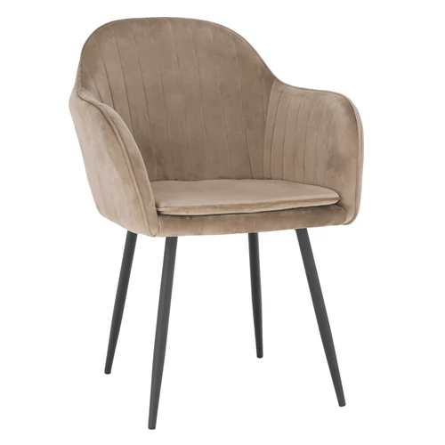 Dizájnos fotel szürkésbarna Taupe Velvet anyag ZIRKON