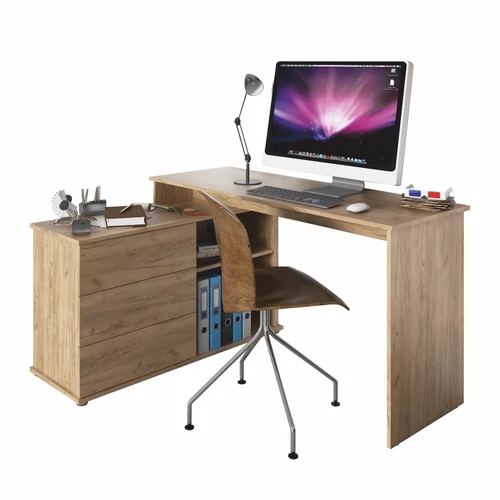 Univerzális sarok PC asztal artisan tölgy TERINO