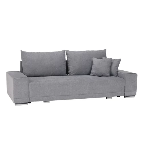 Kinyitható heverő, világosszürke, KEVAN BIG SOFA