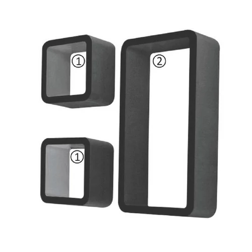 Polc 3 db fekete TRIX FY 7493