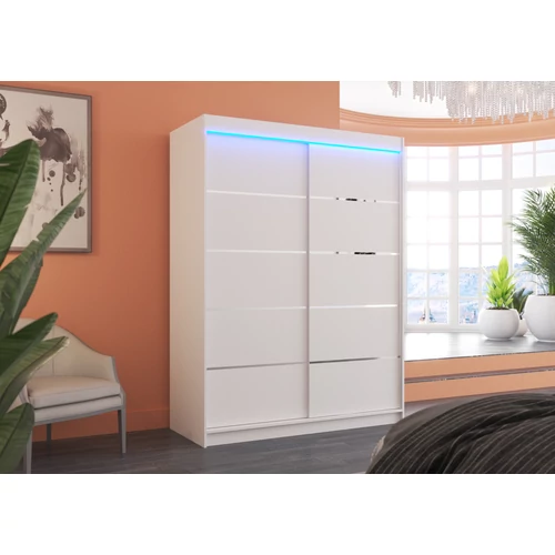 LED világítással ellátott tolóajtós szekrény LUFT 150