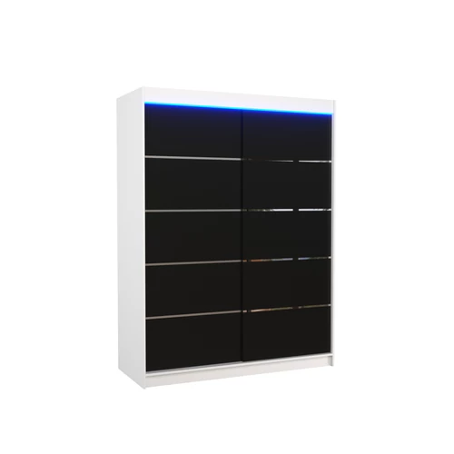 LUFT 150 fehér-fekete LED szekrény