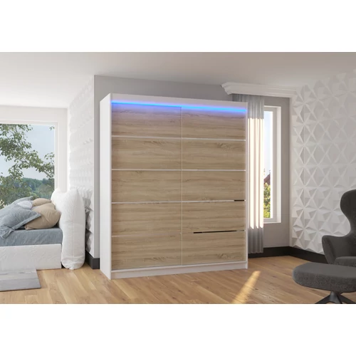 LED világítással ellátott tolóajtós szekrény SPECTRA 180