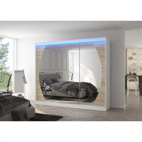 LED tükrös tolóajtós szekrény CAMBE 250