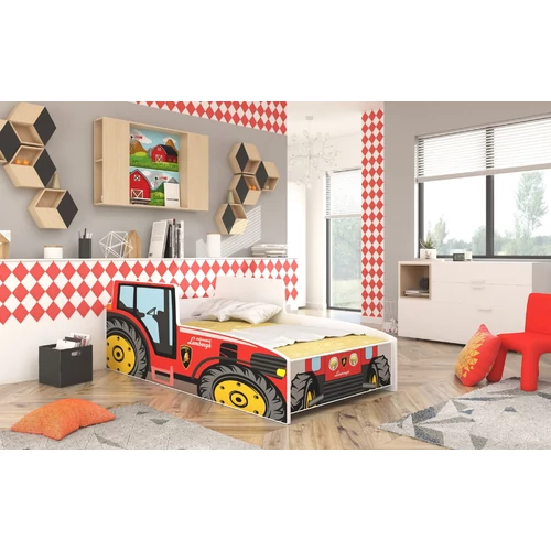 TRACTOR RED matraccal 160x80 ágy