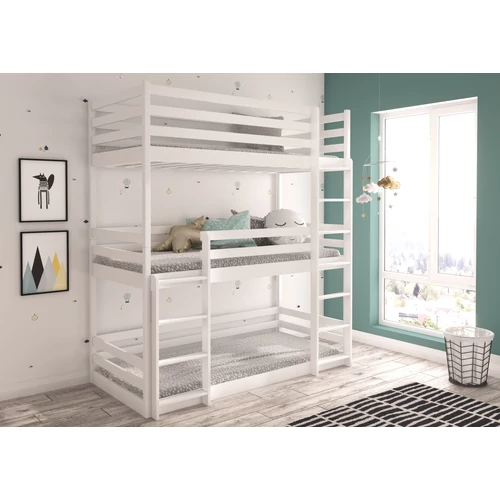 TEDRO háromszemélyes emeletes ágy 180x80