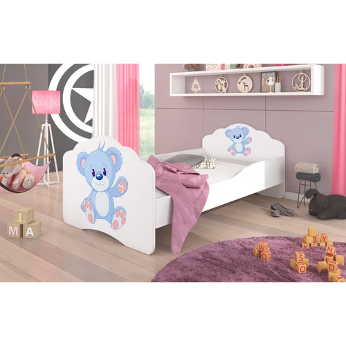 Ágy matraccal CASIMO BLUE BEAR 140x70