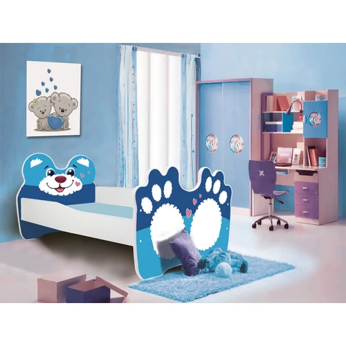 Ágy matraccal BEAR BLUE 160x80