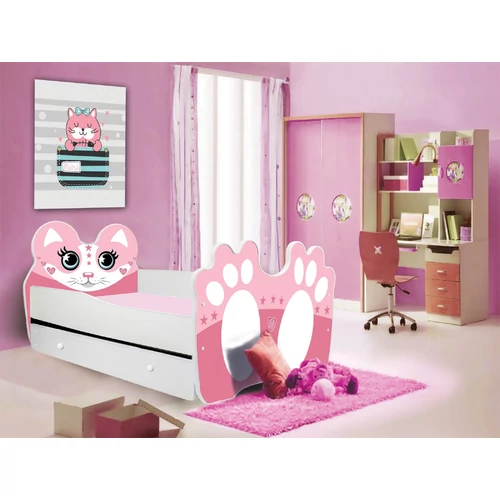Ágy matraccal és fiókkal BEAR PINK 160x80