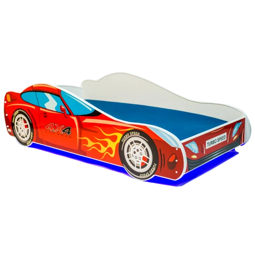 Piros LED auto matracos ágy