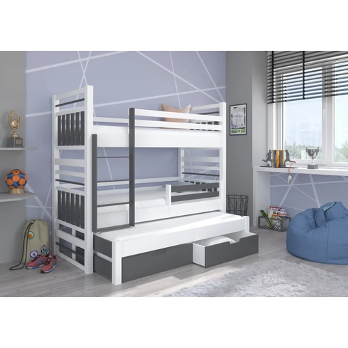 Háromszintes emeletes ágy HIPPO 200x90