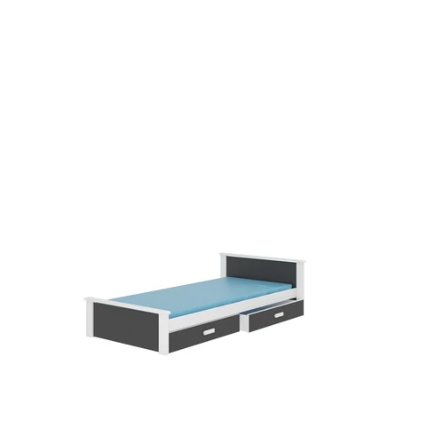 ALDEX 180x80 fehér-füstszürke ágy