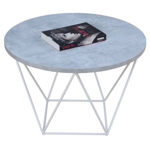 Liam fehér kávéasztal beton elemekkel