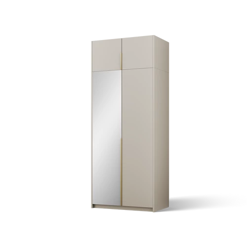 Alera II gardróbszekrény, felső szekrénnyel Kasmír (100x250)-KG, arany fogantyú