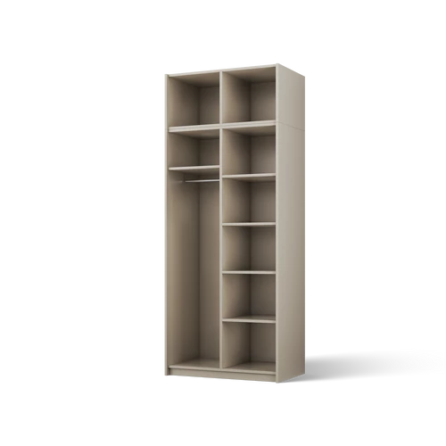 Alera II gardróbszekrény, felső szekrénnyel Kasmír (100x250)-KG, arany fogantyú