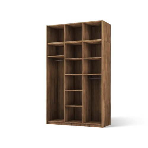 Bregma III gardróbszekrény felső résszel, Artisan (148x250)-AG, arany fogantyú